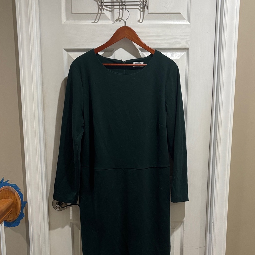 Old Navy Dark Green Long Sleeve Dress